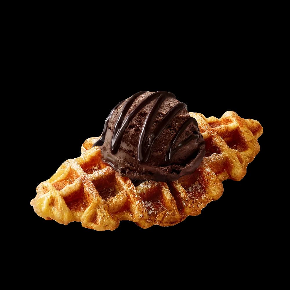 Croffle with chocolate gelato
