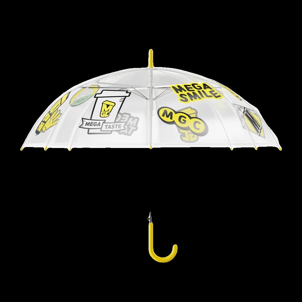 Mega MGC Coffee Transparent Long Umbrella